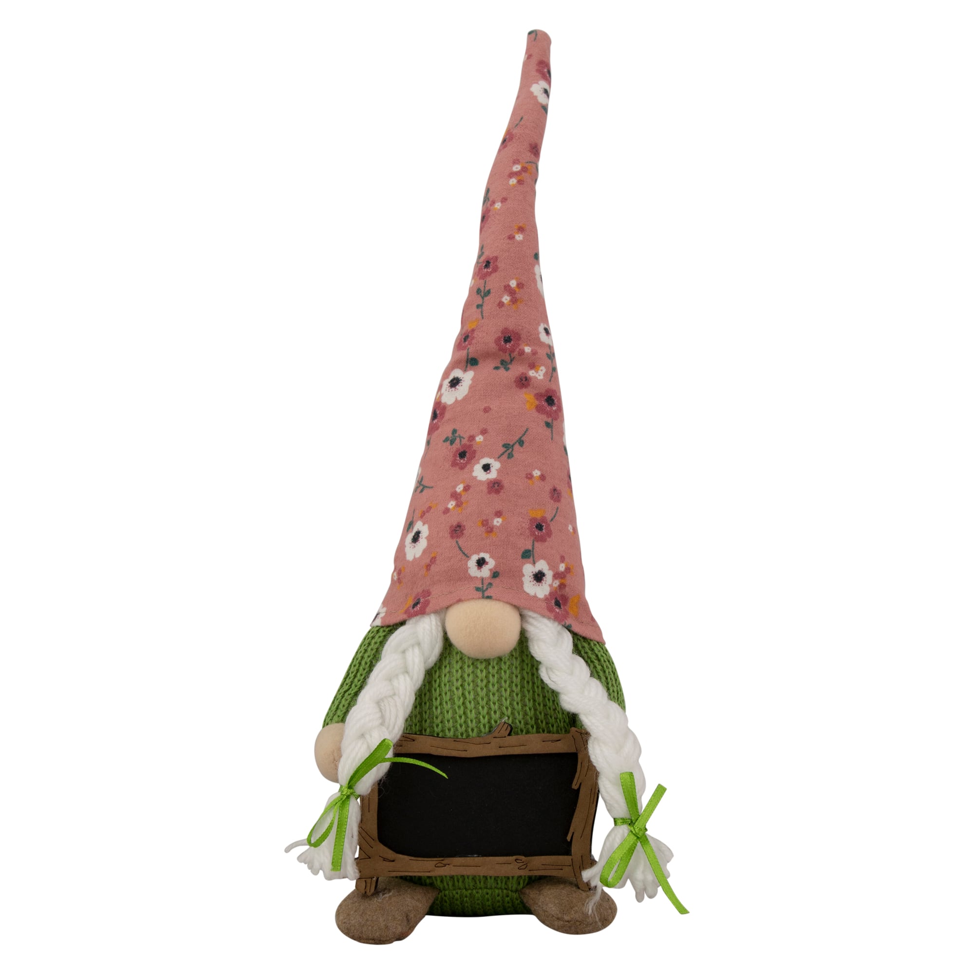 16" Floral Springtime Gnome with Message Board